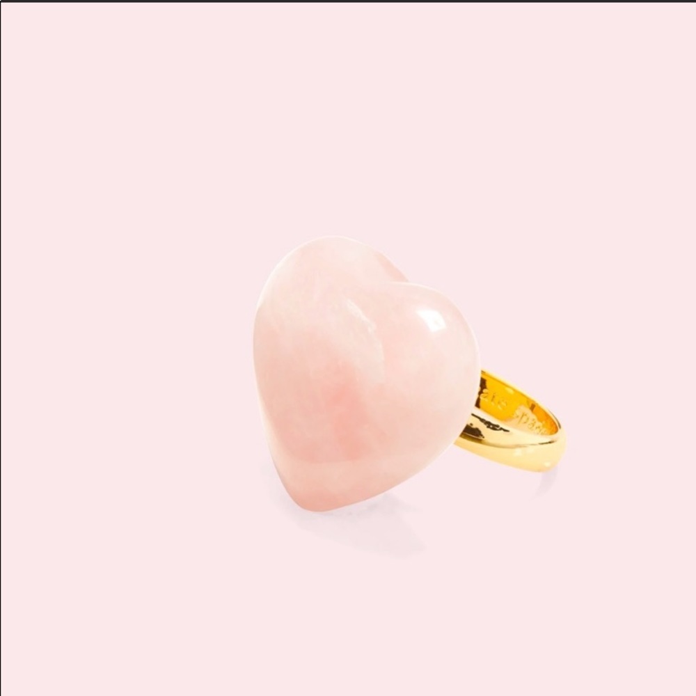 Kate Spade Pink Quartz Heart Ring